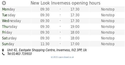 what time does m and s inverness open today